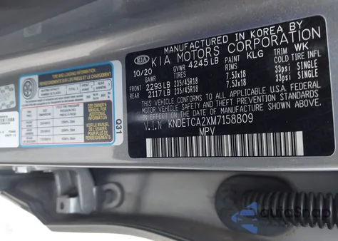 2021 Kia Seltos Sx z USA, uszkodzony, nr VIN KNDETCA2XM7158809